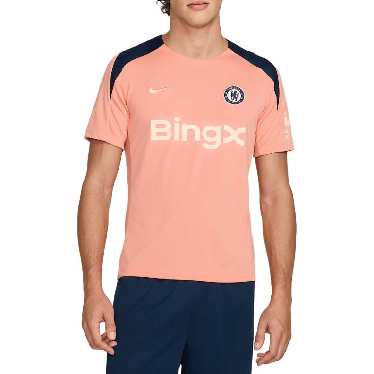Футболка Chelsea Fc Strike мужская Dri FIT с короткими рукавами Nike, розовый — фото 2