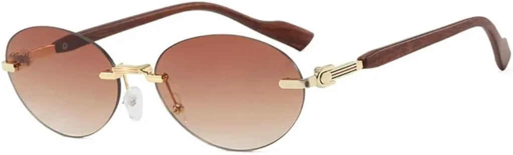 

Солнцезащитные очки для мужчин и женщин - защита UV400 - овальная оправа, линзы конфетных цветов, для занятий спортом на открытом воздухе и вождения DSVIGF, Brown