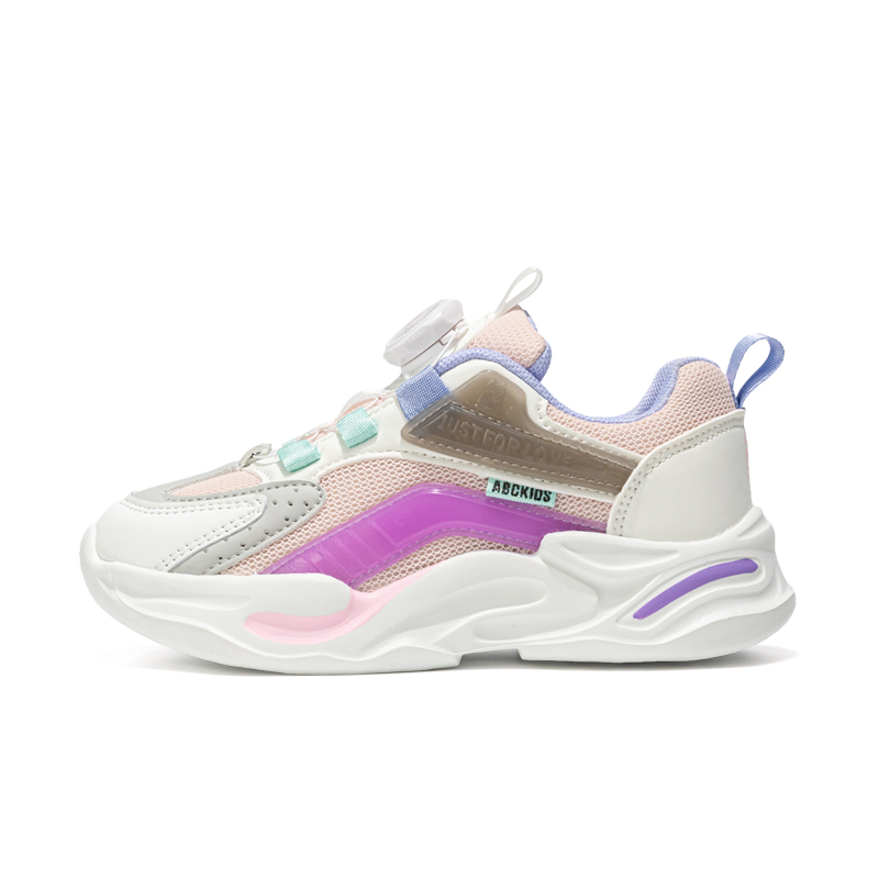 

Скользостойкие износостойкие легкие амортизирующие низкие детские беговые кроссовки Kids' ABC KIDS, фиолетовый