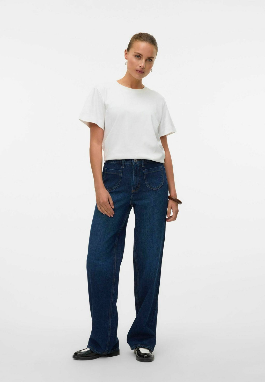 

Джинсы свободного кроя WEIT GESCHNITTEN VMTESSA HOHE TAILLE BEINSCHNITT Vero Moda, цвет Dark Blue Denim