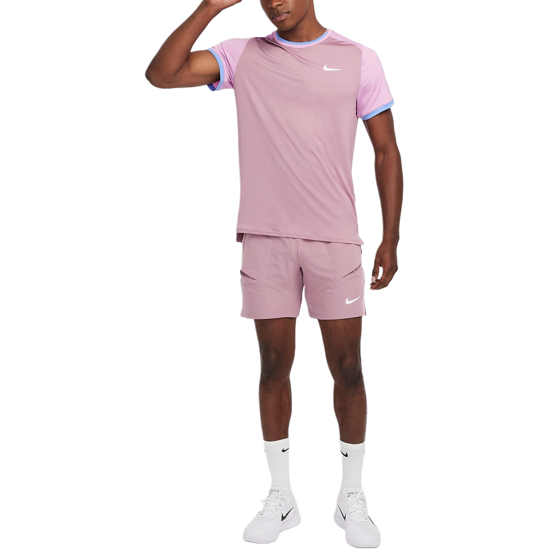 

Мужская теннисная майка Court Advantage Dri FIT Nike, розовый/белый