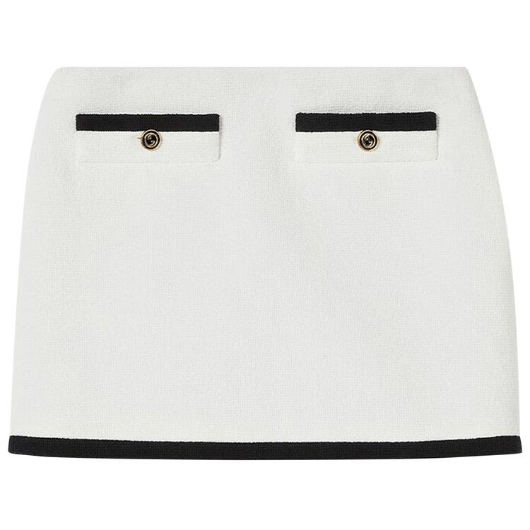 

Юбка Gucci Tweed Skirt Off White, белый