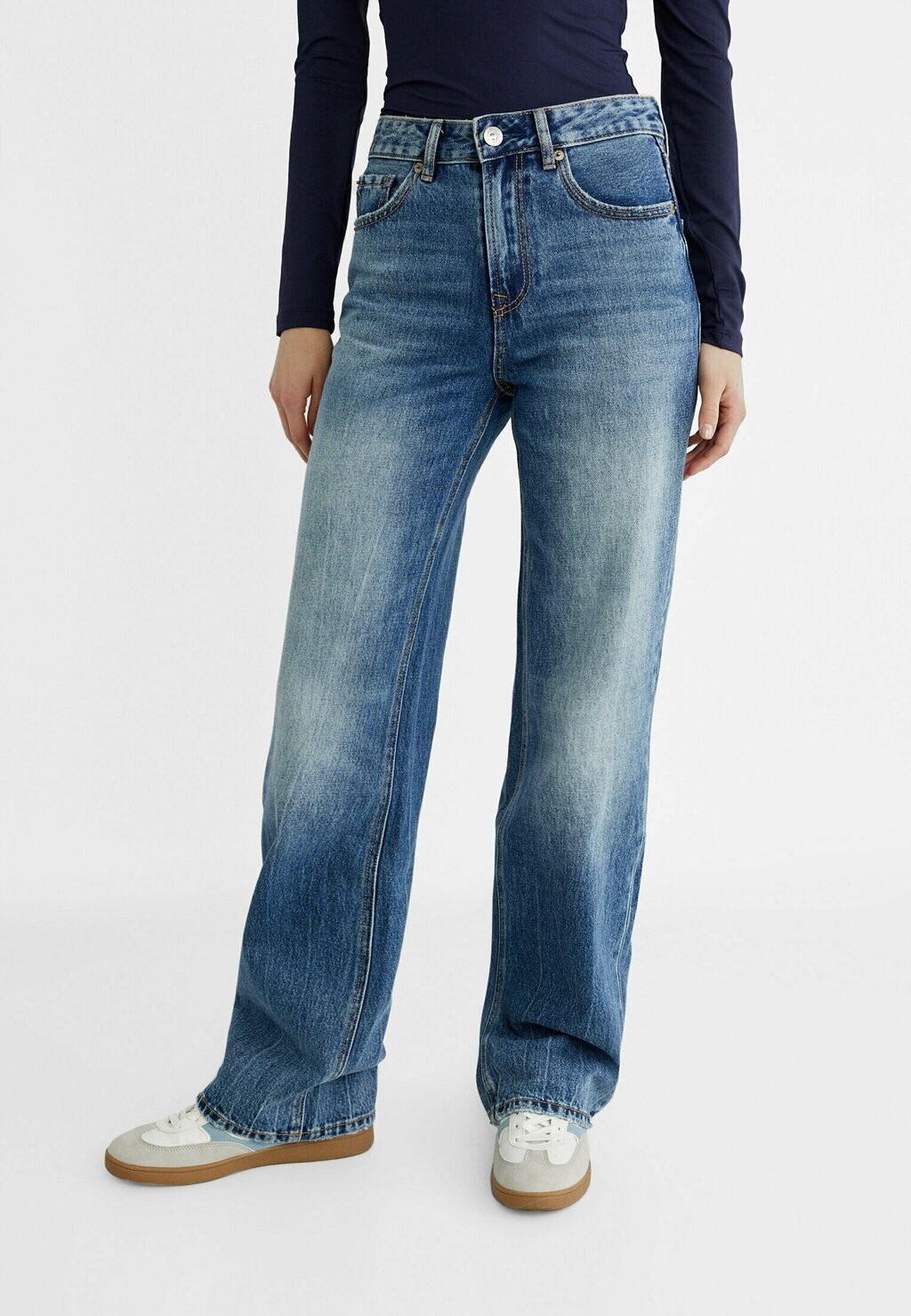 

Джинсы Straight Leg Stradivarius, цвет blue