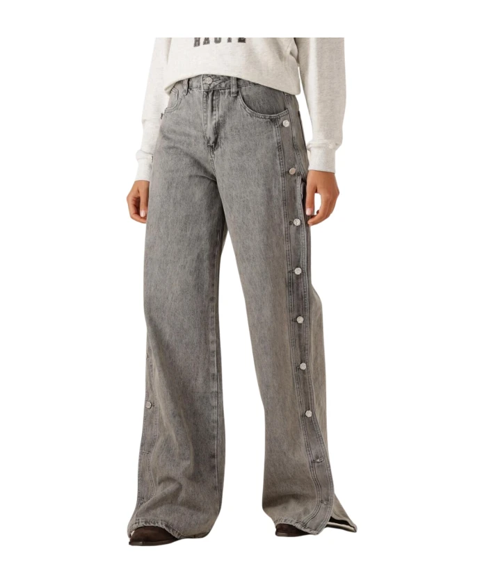 

Джинсы с боковой застежкой на пуговицах для женщин Haute L'Amitiã, серый