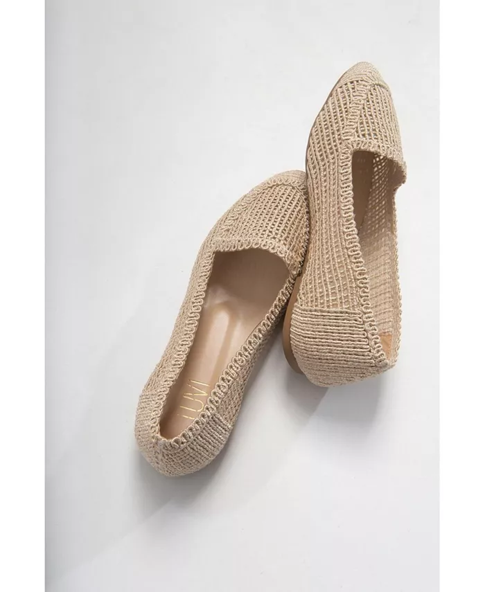 Балетки Mira Knit (женские) Prologue Shoes, коричневый/бежевый — фото 3