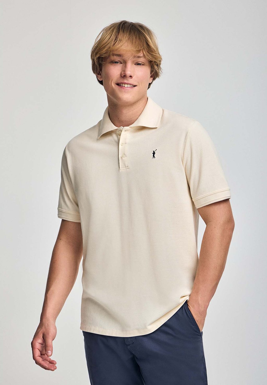 

Поло REGULAR FIT THREE BUTTONS Polo Club, бежевый