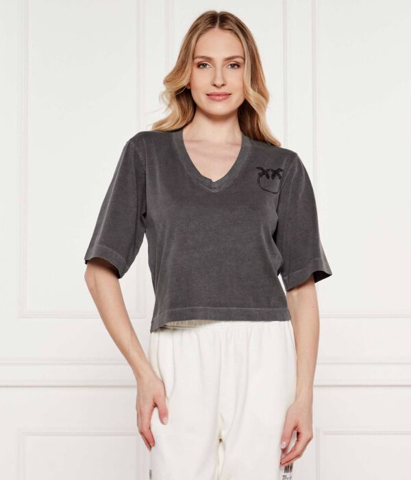 

Футболка суэц Loose fit Pinko, серый