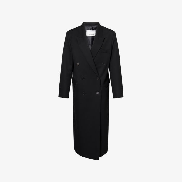 

Пальто Jane The Frankie Shop двубортное длинное, черный