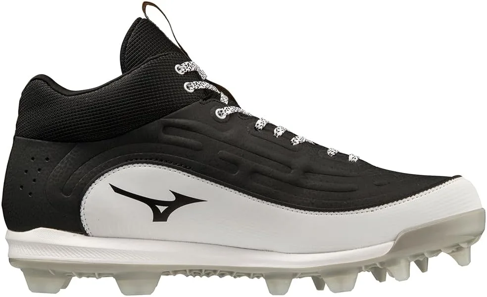 Мужские бейсбольные бутсы Mizuno Ambition 3 Mid TPU, белый/черный — фото 2