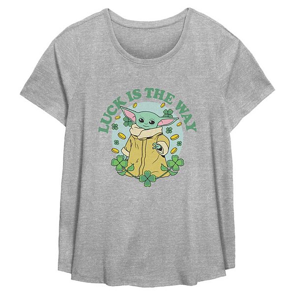 

Футболка Plus size The Mandalorian The Child Luck is the Way Star Wars