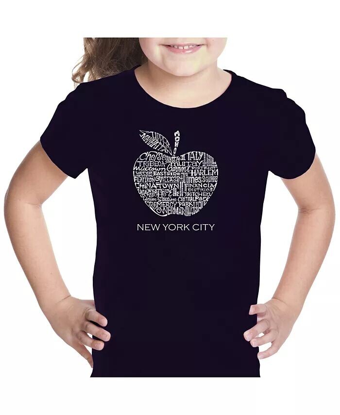 

Футболка Girl’s Word Art — Районы Нью-Йорка La Pop Art, фиолетовый