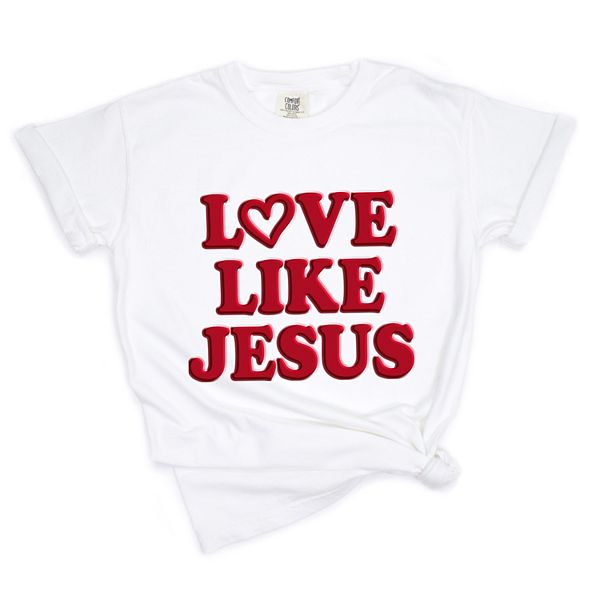 

Футболка Love like Jesus Heart Bold Puff Simply Sage Market, White, Белый, Футболка Love like Jesus Heart Bold Puff Simply Sage Market, White
