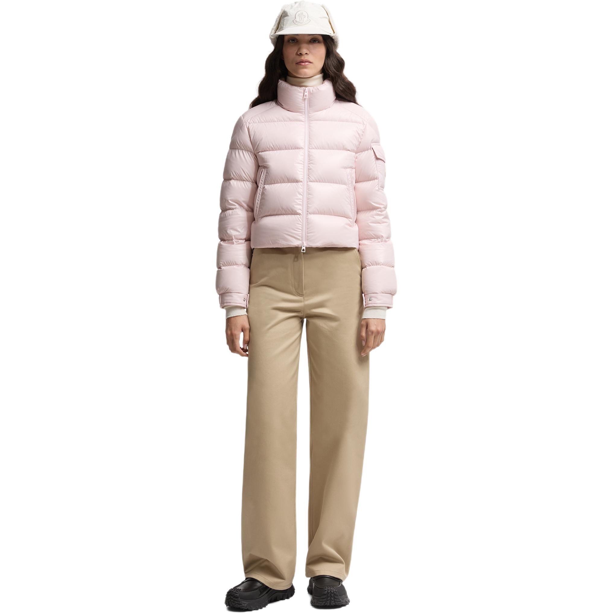 Moncler Куртка Петра с высоким воротником и стёганой отделкой, Light Pink — фото 3