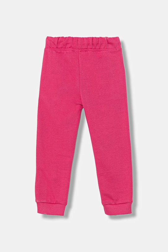 Детские хлопковые спортивные штаны United Colors Of Benetton, розовый — фото 2
