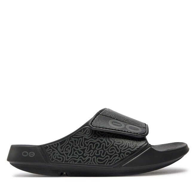 

Шлепанцы OOfos Ooahh Sport Black Labirinth, черный