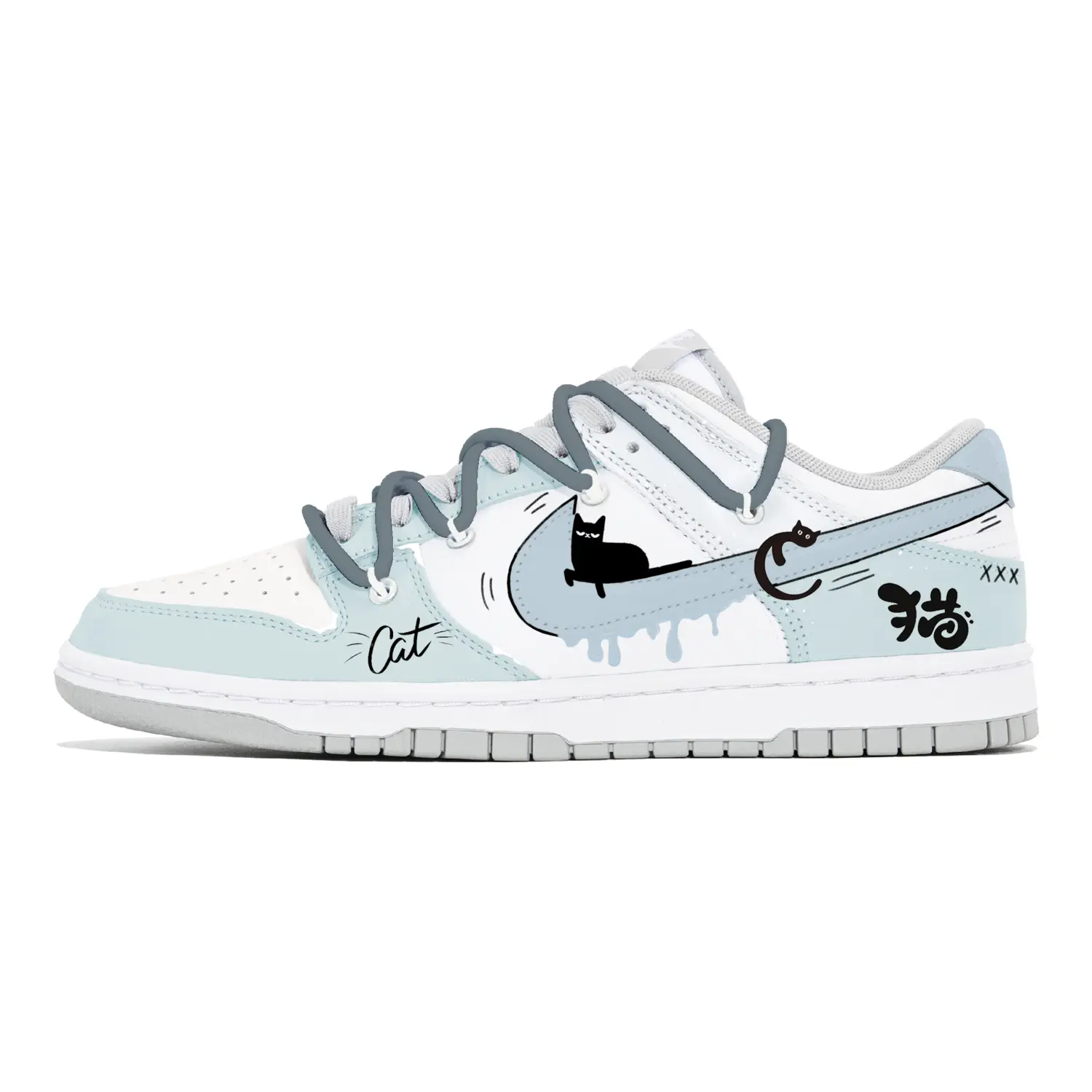 

Nike Кроссовки для скейтбординга Dunk, износостойкие, низкие, мужские, сине-белые