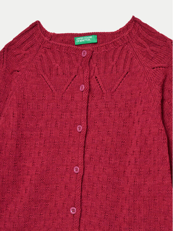 Кардиган стандартного кроя United Colors Of Benetton, розовый — фото 3