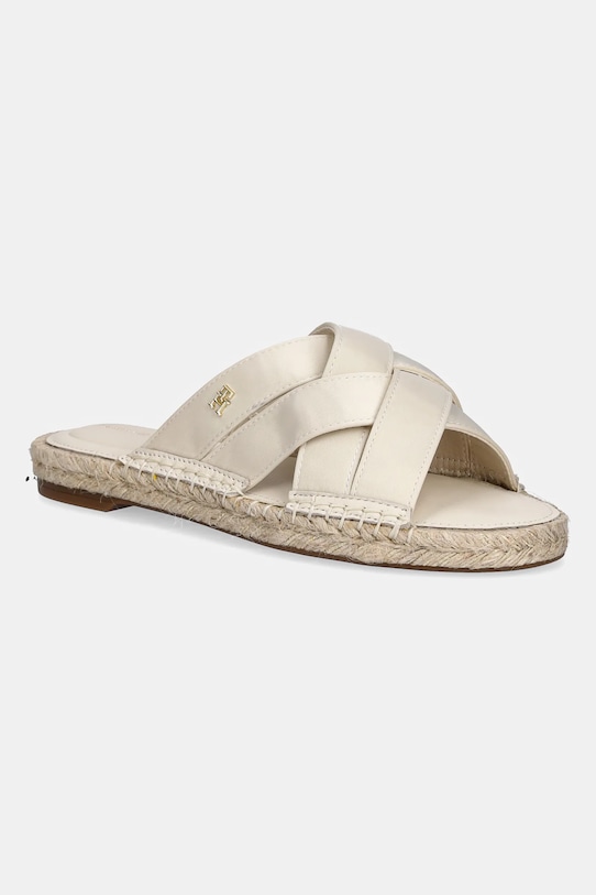 Сатиновые эспадрильи-мюли SATIN ESPADRILLE MULE Tommy Hilfiger, бежевый