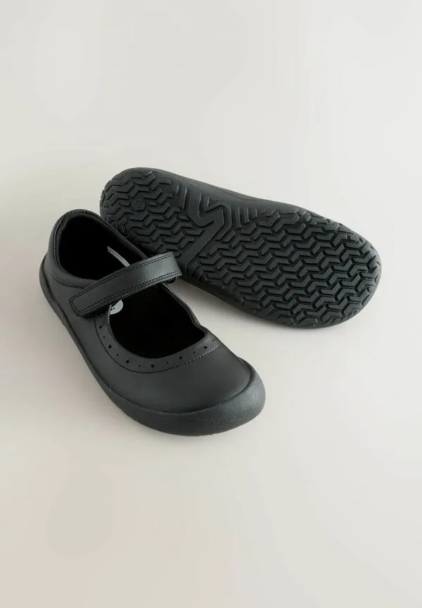 Стандартные детские туфли-мэри-джейн для ходьбы босиком Next, Black Leather — фото 2