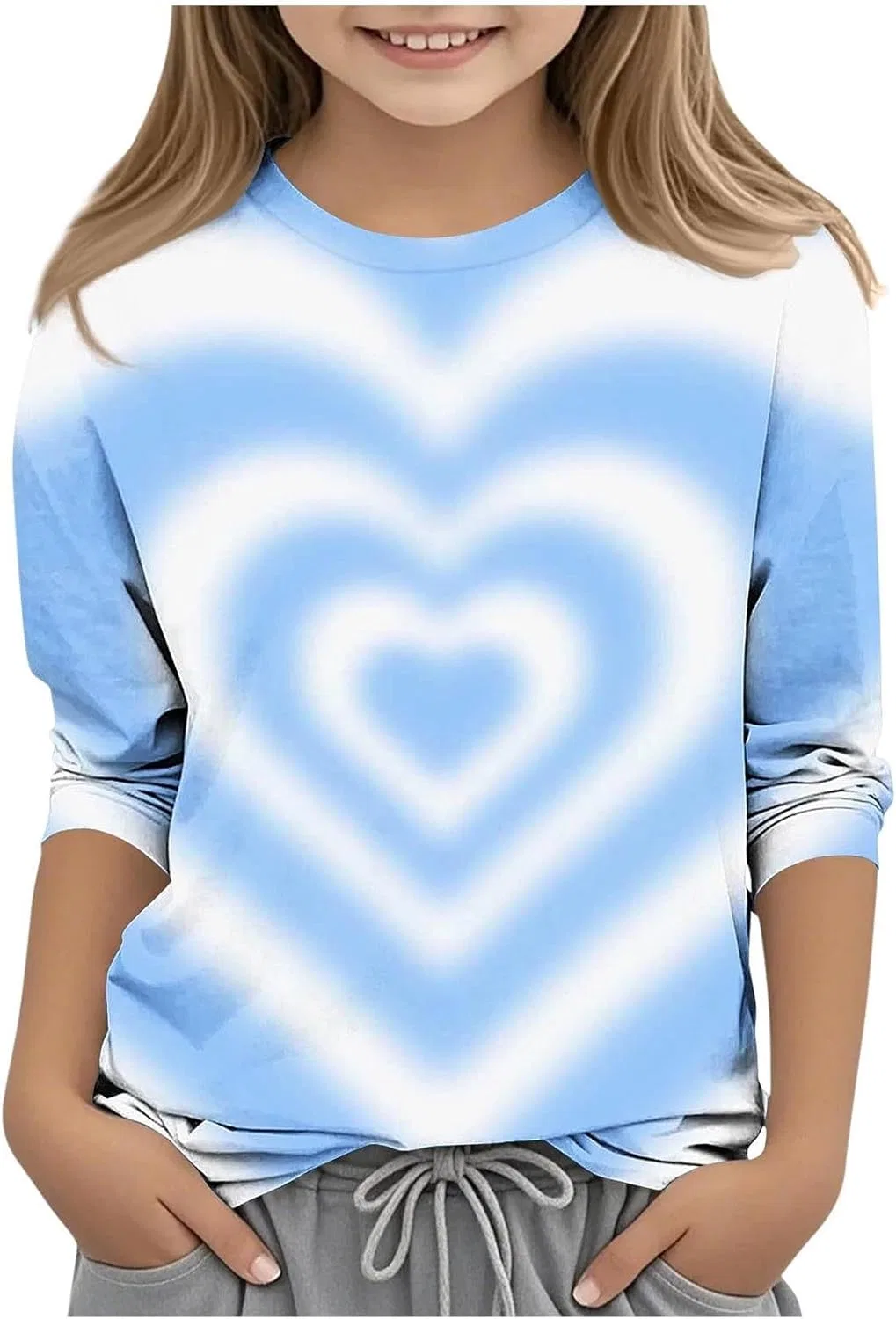 Футболка с 3/4 рукавом, tie-dye, Zzalalana, набор из 2-3 штук, Blue
