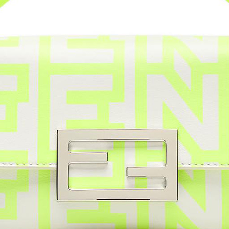 FENDI Сумка через плечо Marc Jacobs Collaboration из телячьей кожи для телефона неоново-желтая — фото 4