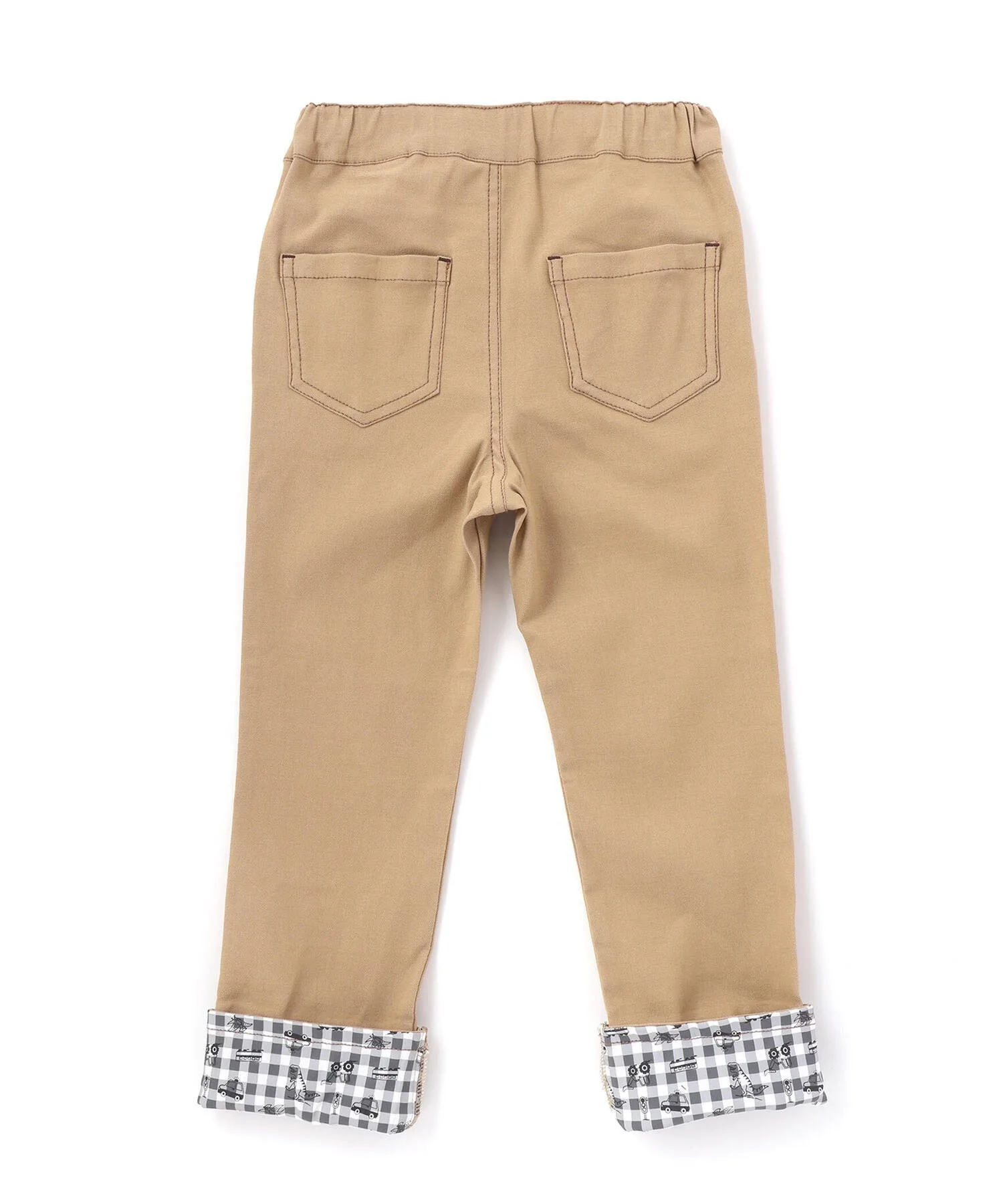 Брюки из эластичной саржи с подвернутым низом и принтом (80-130 см) SLAP SLIP, Beige — фото 4