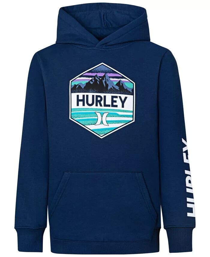 

Флисовый пуловер с капюшоном для больших мальчиков Hurley, зеленый