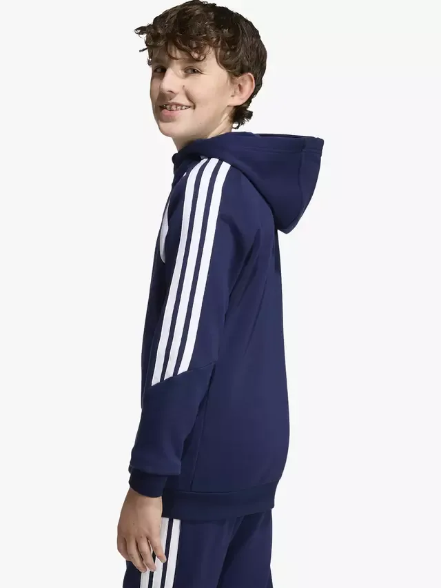 Детская толстовка на молнии Tiro26 League, темно-синий/белый цвет adidas — фото 2