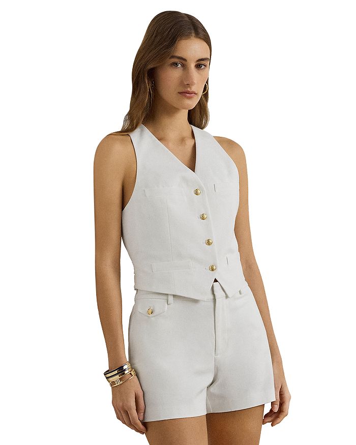 

Жилет из эластичного хлопкового полотна и твила Ralph Lauren, белый