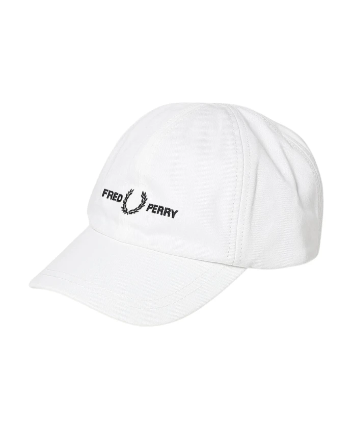 

Бейсболка с вышитым логотипом и закругленным козырьком. Fred Perry, белый
