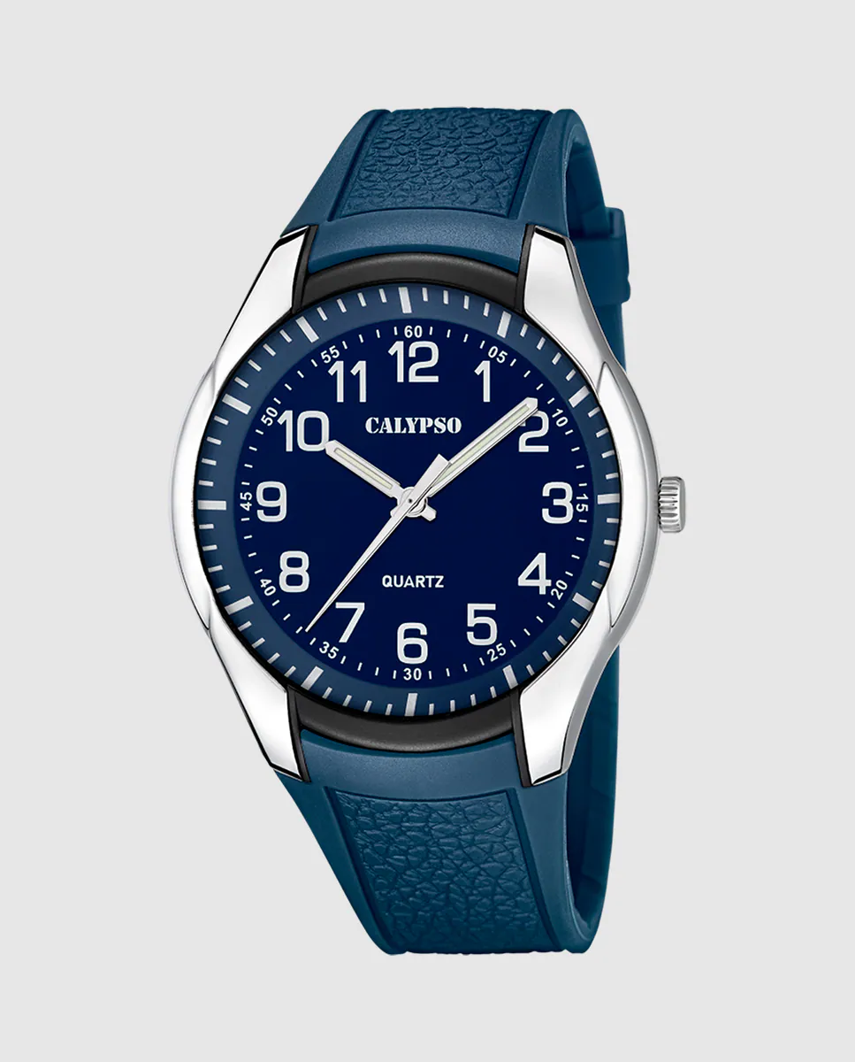 

K5843/2 Мужские часы в уличном стиле, синие резиновые Calypso