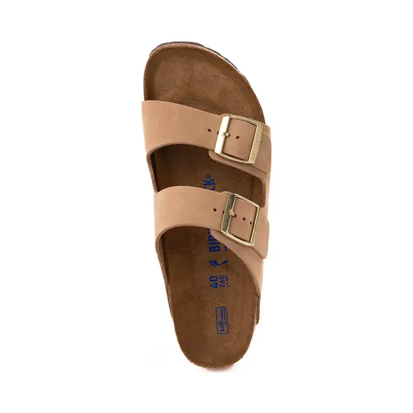 Сандалии Womens Birkenstock Arizona Soft Footbed Slide Sandal, цвет Sandcastle — фото 2