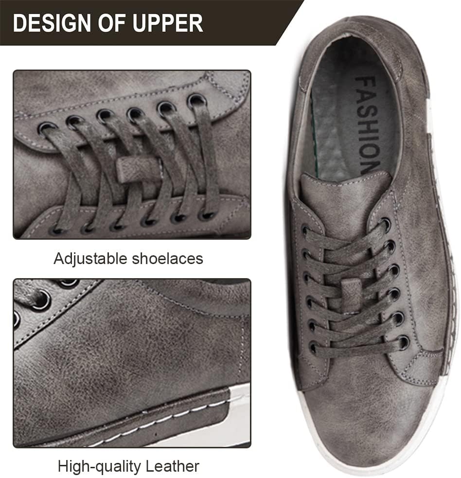 Мужские кожаные повседневные туфли на шнуровке Oxfords, модные, нескользящие, удобные кеды для бизнеса Asifn, черный — фото 2