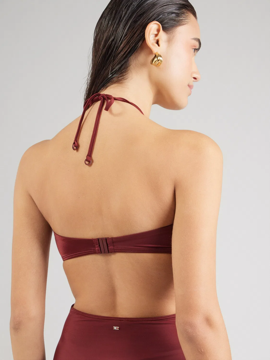 Топ от бикини-бандо Tommy Hilfiger Underwear, Bordeaux — фото 4