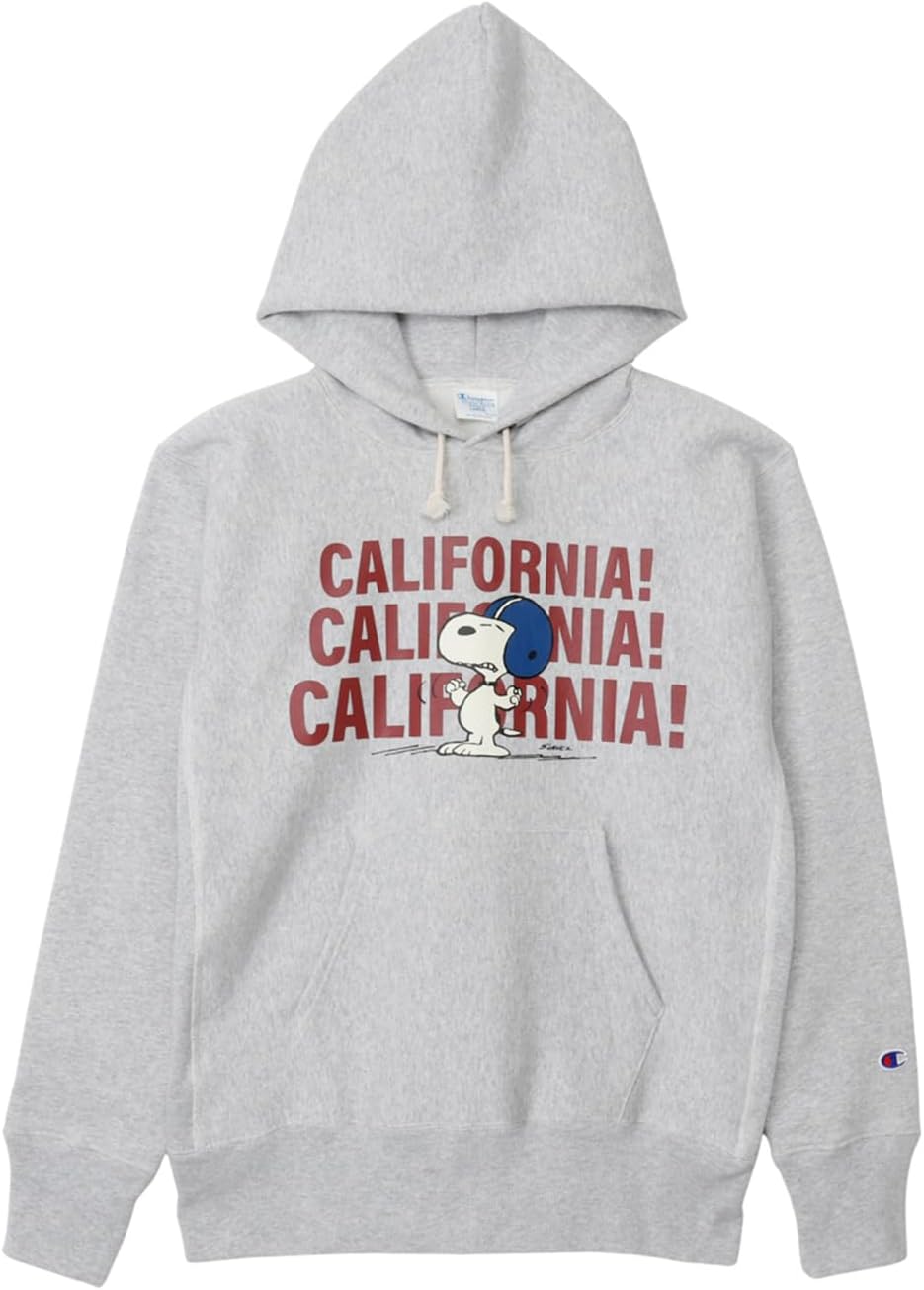 

Толстовка Champion с длинным рукавом, 11,5 унций, свободного кроя, с резиновым графическим принтом PEANUTS Snoopy, REVERSE WEAVE (R), с капюшоном, C3-C130, мужская, серебристо-серый