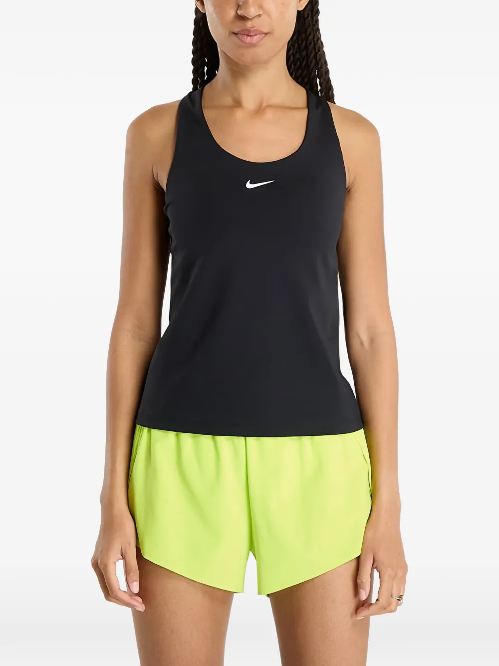 

Спортивный бюстгальтер с логотипом Swoosh Nike, черный