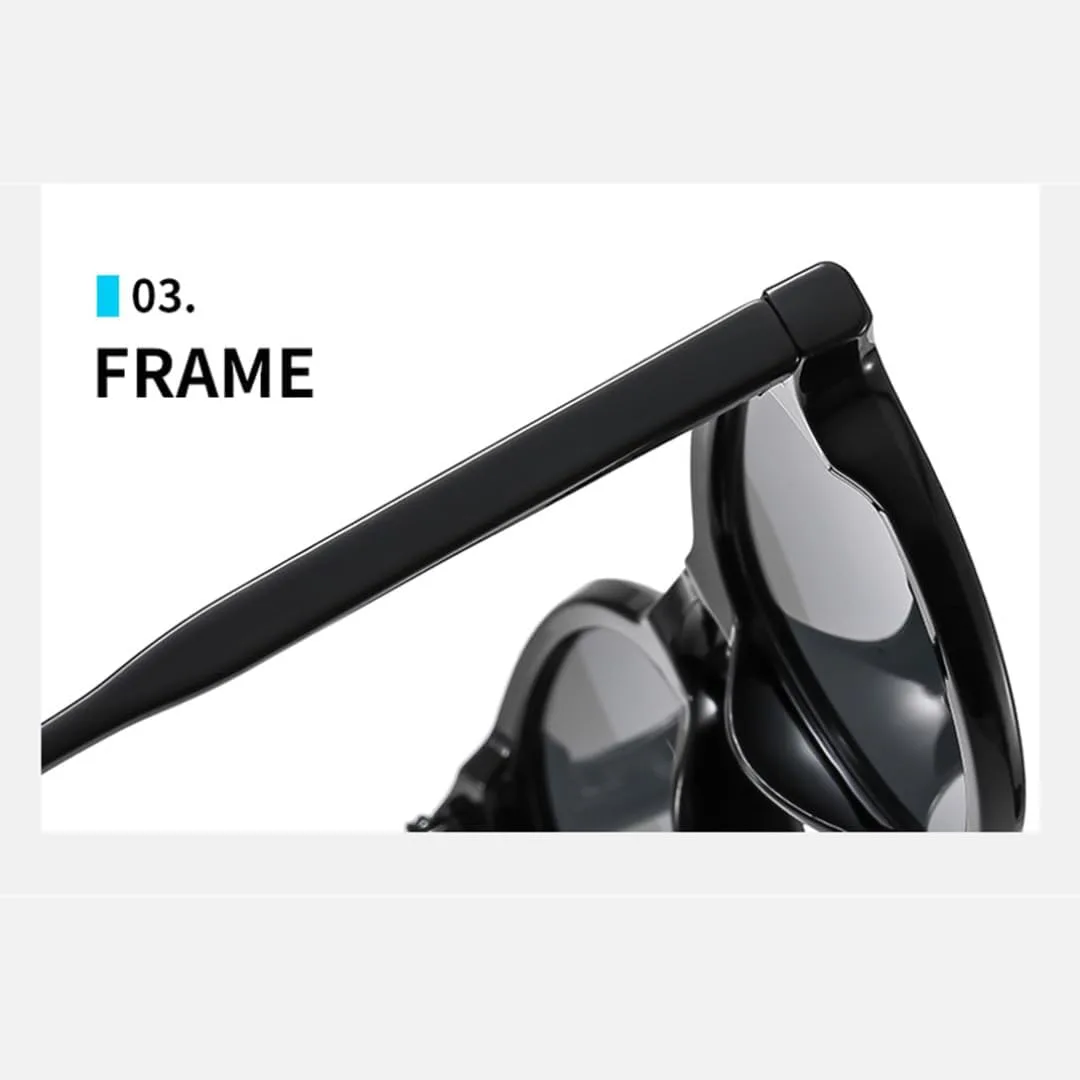 

Круглые солнцезащитные очки для женщин и мужчин, прозрачная оправа, овальные солнцезащитные очки с защитой от УФ-излучения UV400, в тренде SZVVBKK, Black Orange