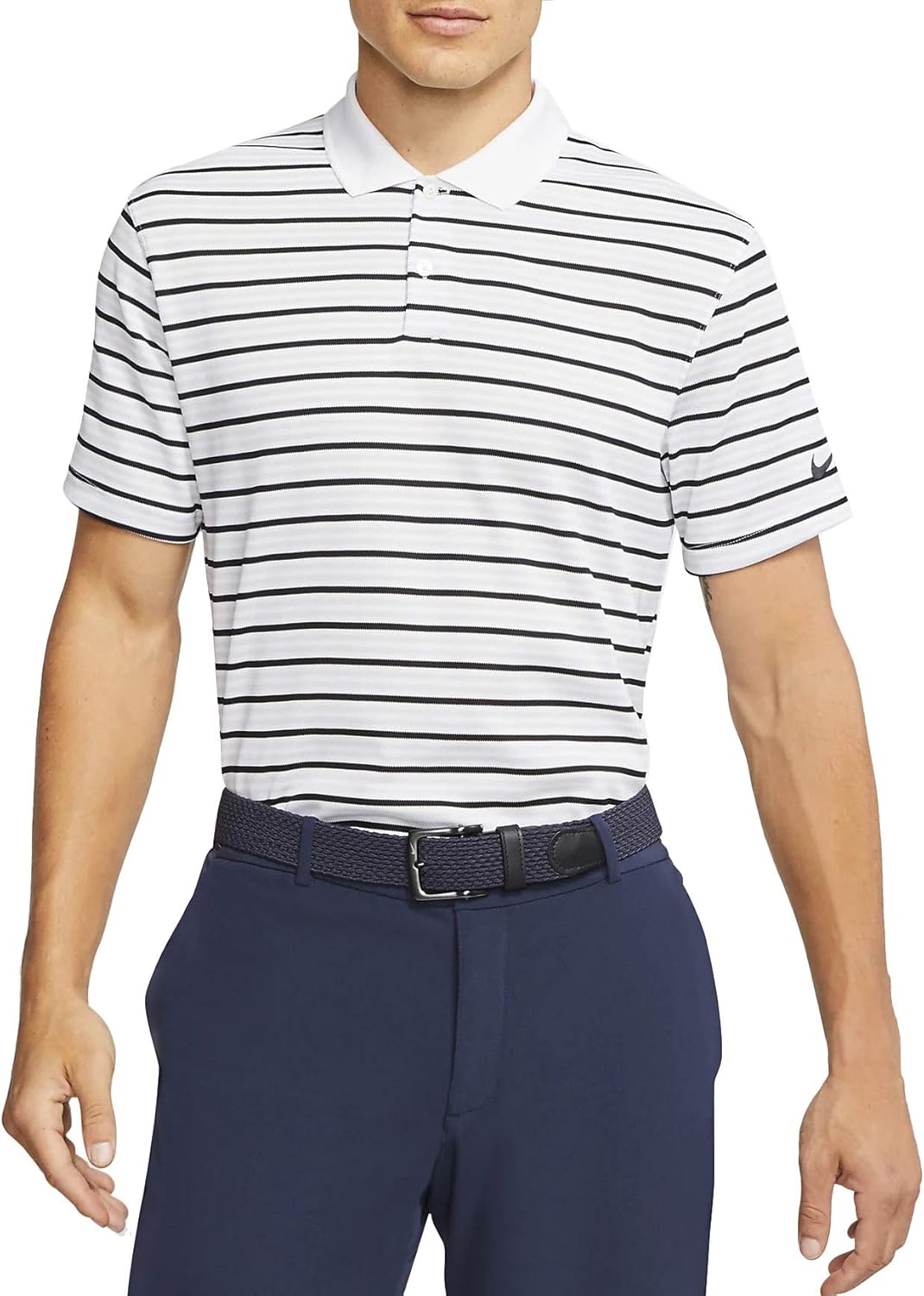 

Мужская футболка-поло для гольфа Nike Dri-FIT Victory Stripe, Black, Черный, Мужская футболка-поло для гольфа Nike Dri-FIT Victory Stripe, Black