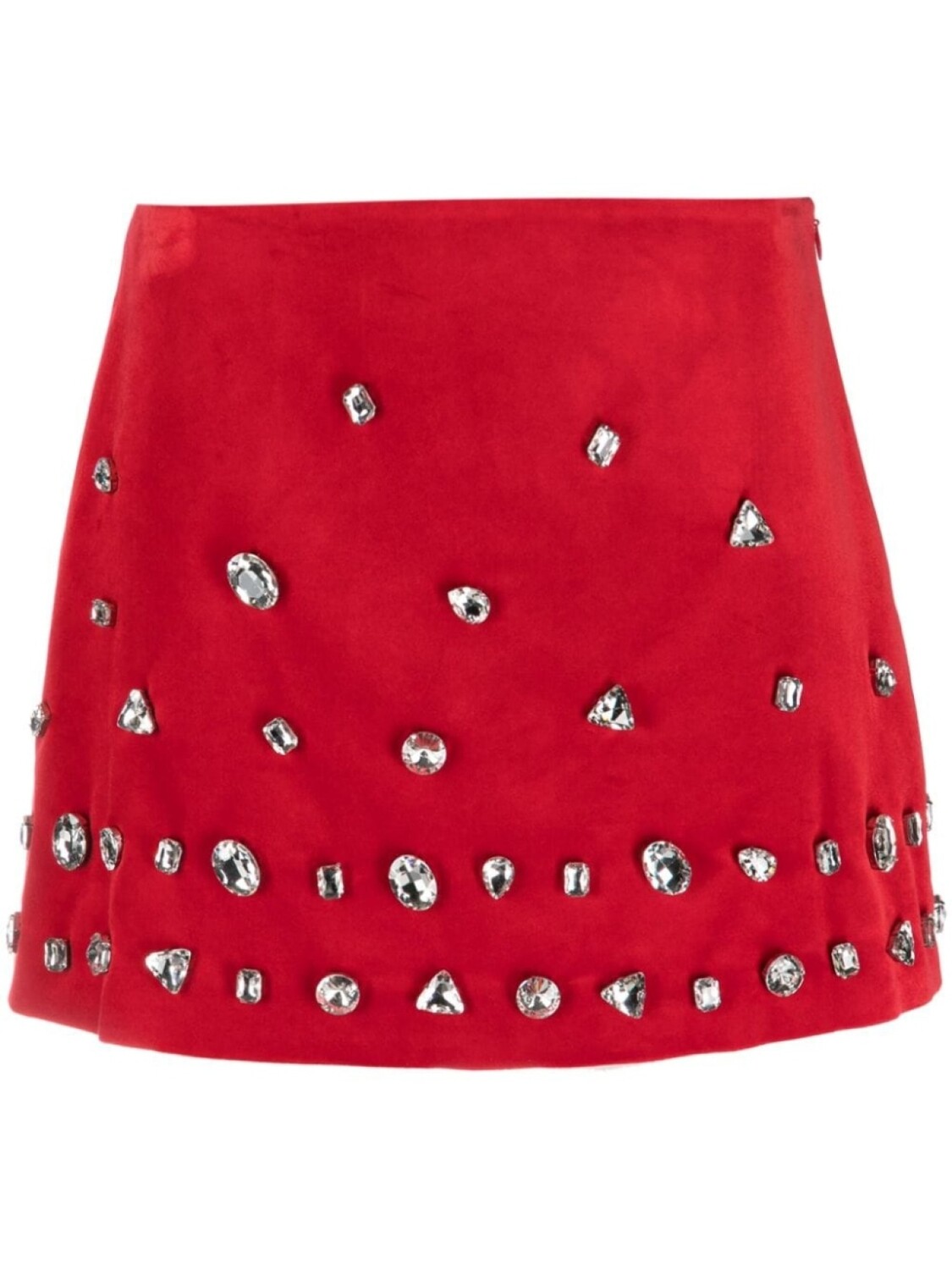 

Vivetta crystal-embellished high-waist miniskirt, красный