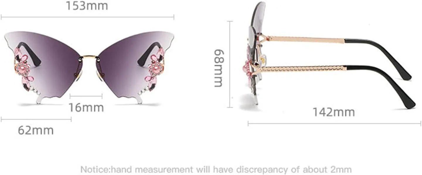 

Солнцезащитные очки Willochra с украшениями, стильные солнцезащитные очки в форме бабочки с бриллиантами, большие солнцезащитные очки со стразами для женщин, Blue