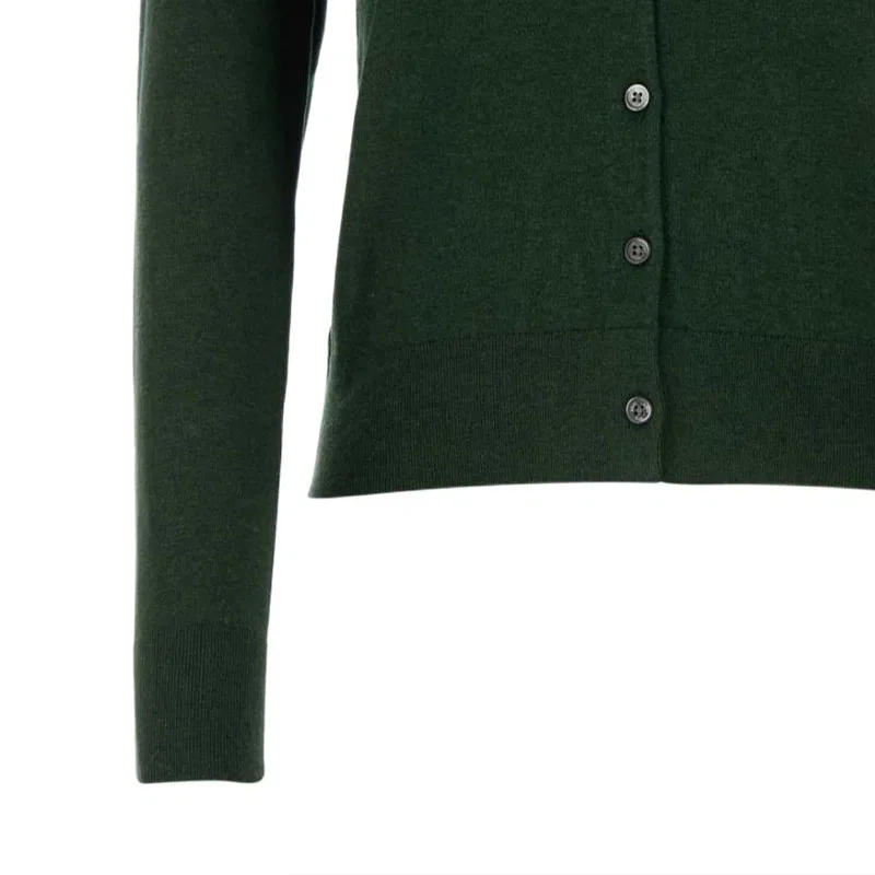 Кардиган с вышивкой пони Polo Ralph Lauren темно-зеленый — фото 4