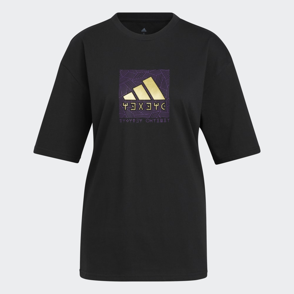 

Спортивная футболка Adidas Marvel Black Panther Graphic Tee, черный
