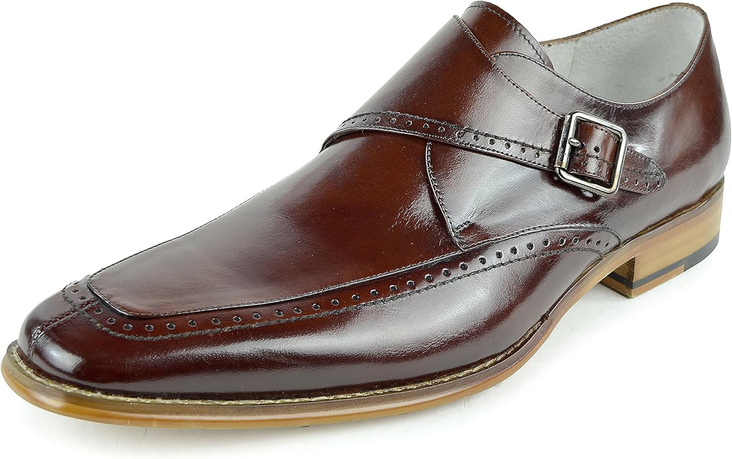 

Мужские классические кожаные лоферы Moda Di Raza для делового стиля, Cognac-ii