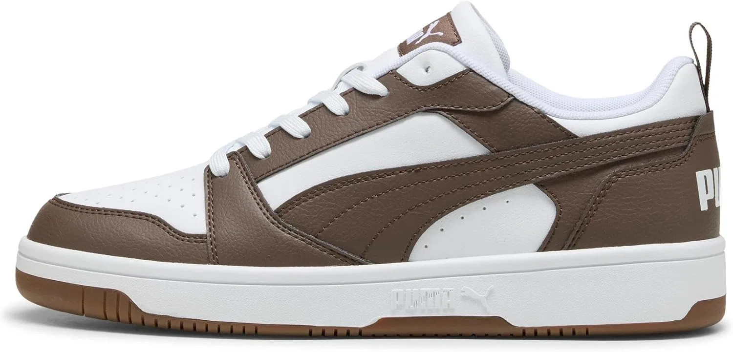 Кроссовки Puma Unisex Rebound V6 Low, Puma White Flat Bronze Rubber — фото 3