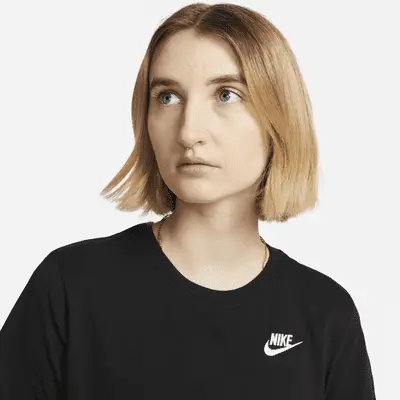 Футболка Nike Sportswear Club Essentials, черный/белый — фото 3