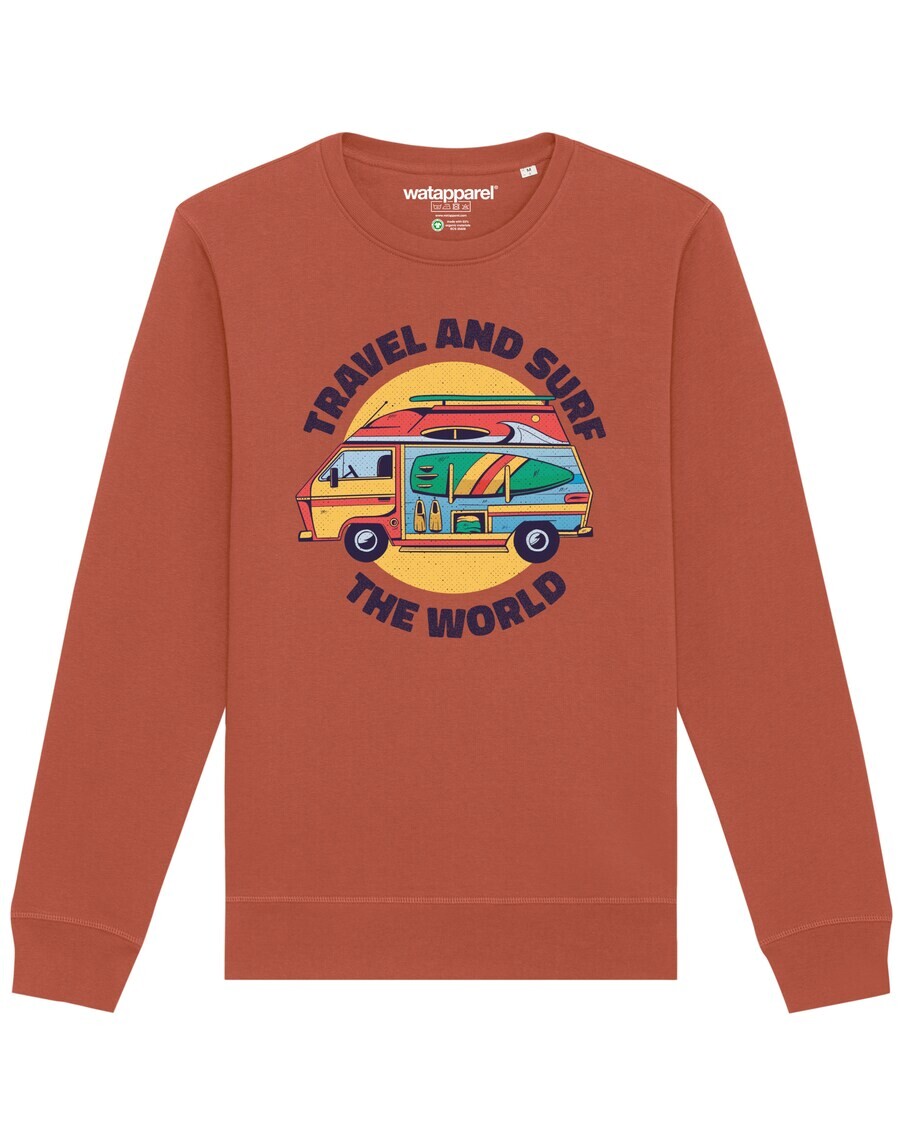 

Свитер Watapparel Sweatshirt Travel and surf, цвет auburn