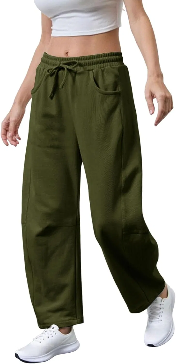 Джинсы широкие Barrel Sweatpants, зеленый — фото 3