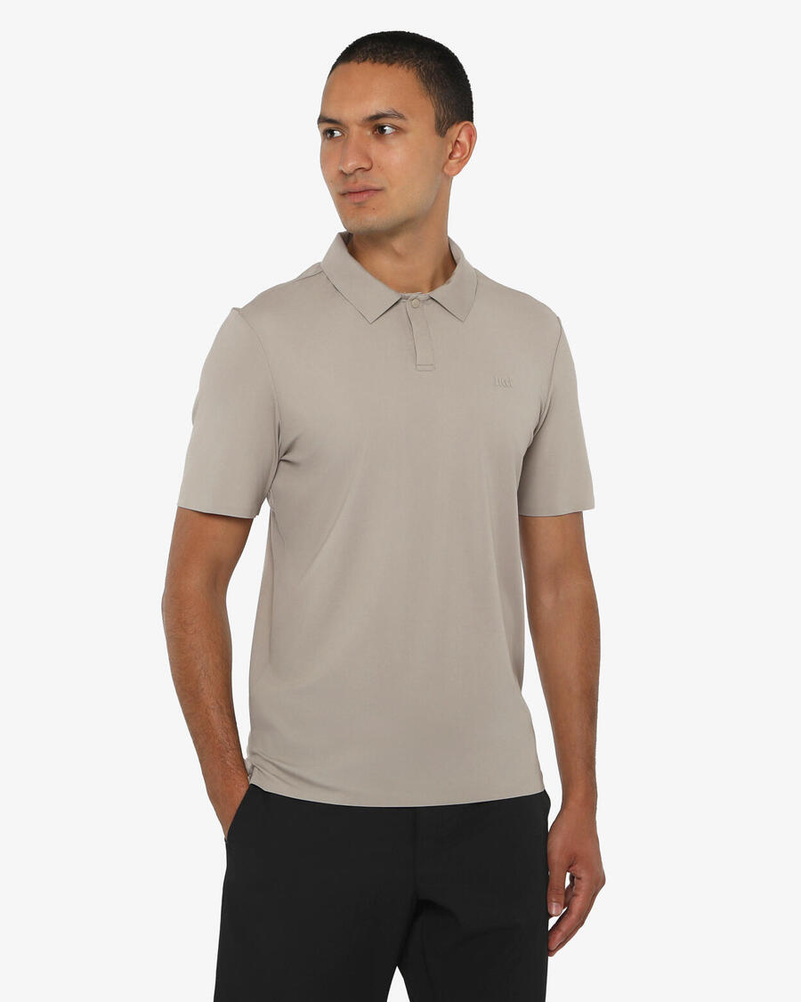 

JAKED Мужская синтетическая рубашка-поло серо-коричневого цвета для фитнеса