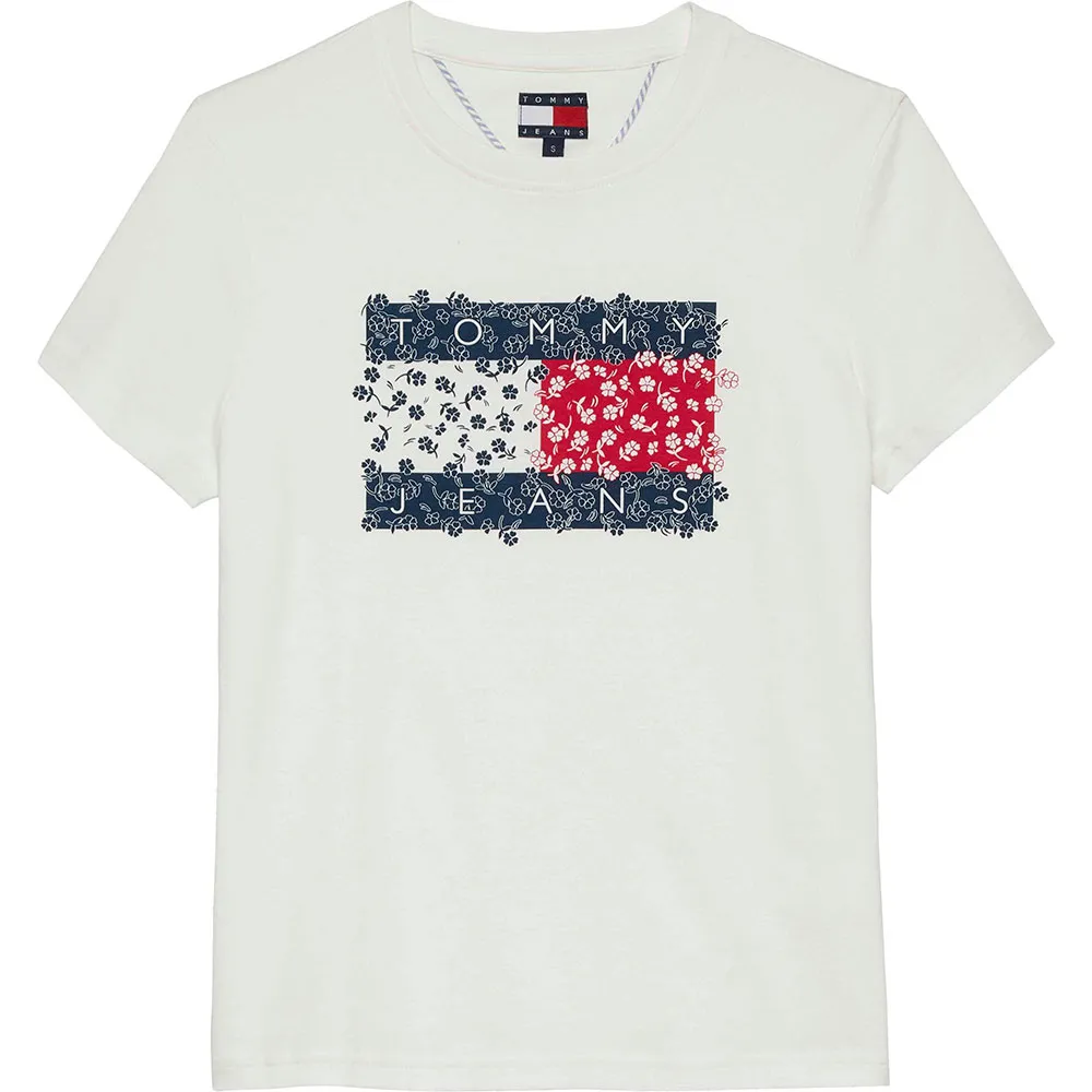 

Футболка с коротким рукавом Tommy Jeans Floral Flag Regular Fit, бежевый