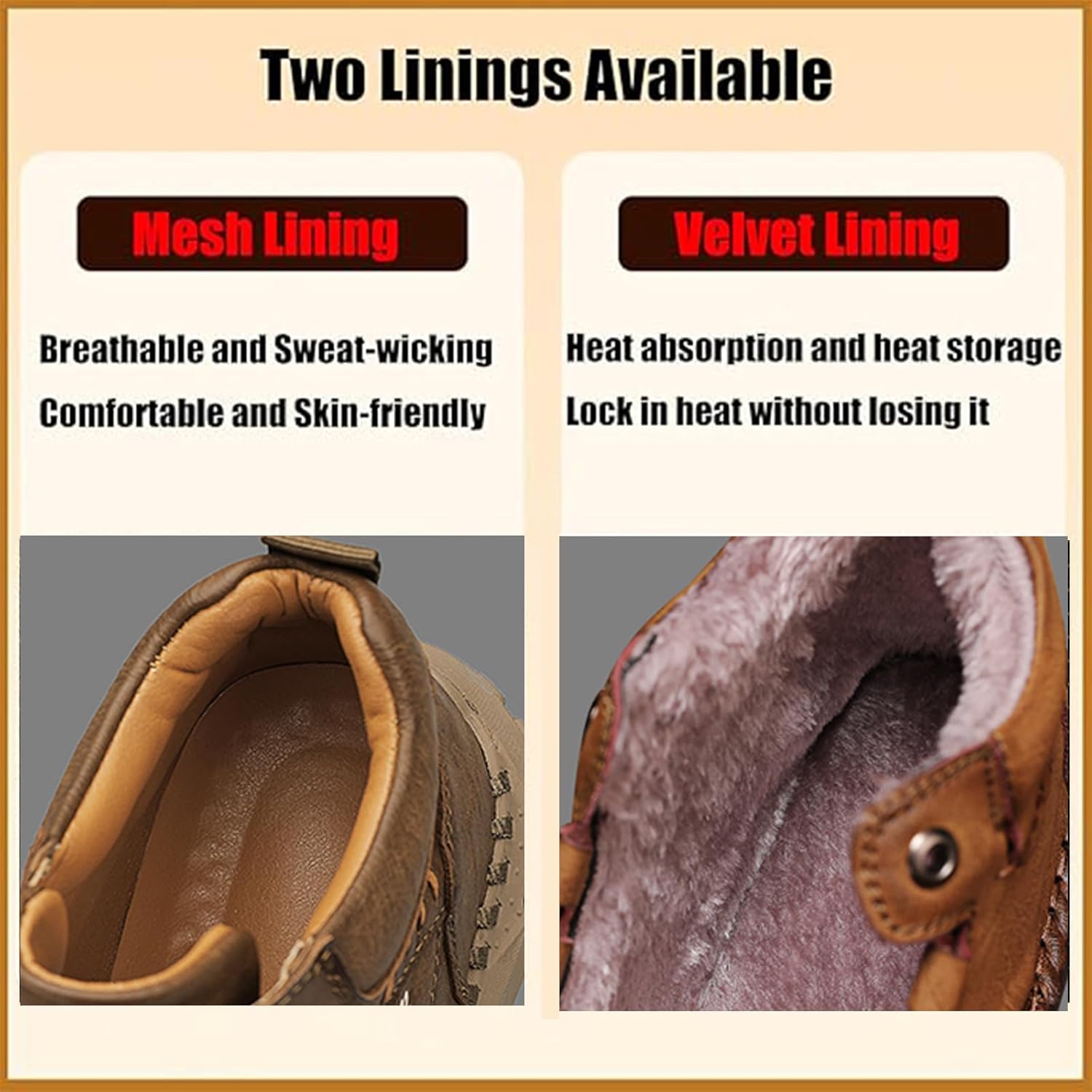 Мужские кожаные платформенные ботинки на шнуровке, модные ретро для походов, с комфортным круглым носком, ручной прошивкой, легкие, с нескользящей подошвой, чукка с меховой подкладкой для всех сезонов Eggdk, хаки — фото 2
